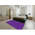 thumbnail image 5 of Ahgly Company Machine Washable Indoor Rectangle Transitional Bright Purple Area Rugs, 2' x 4', 5 of 7