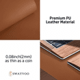 thumbnail image 3 of Swayvoo Desk Pad Protector, 31.5" × 15.7" PU Leather Mouse Pad, Office Desk Mat, Non-Slip Desk Blotter, Waterproof Laptop Writing Pad for Office, Home & Gaming, 3 of 7