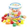 thumbnail image 1 of De Combinación De Frutas Y Verduras De Madera, Juego De Juguetes Para Cortar, Juego De Cocina Para Niños, Regalo De Cumpleaños Para Niños 1 Juego Kearding FN003166-00, 1 of 6