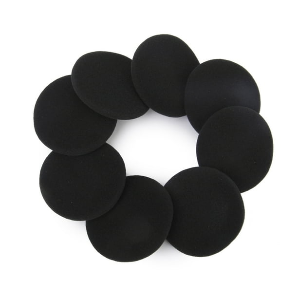 4 pares de almohadillas de espuma para el oído de 60 mm para auriculares, negro