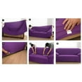 thumbnail image 4 of Nvzi Funda de sofá de alta elasticidad - Adecuada para sofás de 4 plazas (235-300 cm), tejido suave y elástico color azul lago, funda protectora para muebles transpirable y lavable, 1 pieza., 4 of 5