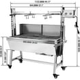 BBQ Rotisserie Grill Roaster Charcoal Roast Machine 132LBS Charcoal