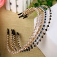 thumbnail image 6 of Kaesi Fashion Handmade Single Row Rhinestones Women Girls Headband Hair Hoop Headwear, 6 of 8