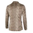 thumbnail image 3 of MODA NOVA Big & Tall Men's Vintage Leopard Print Notched Lapel Blazer Brown 2XL, 3 of 6