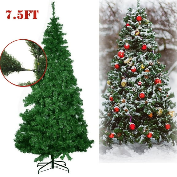 Didadi 7.5ft Artificial Christmas Tree Xmas Hinged Spruce Holiday Decorations Outdoor