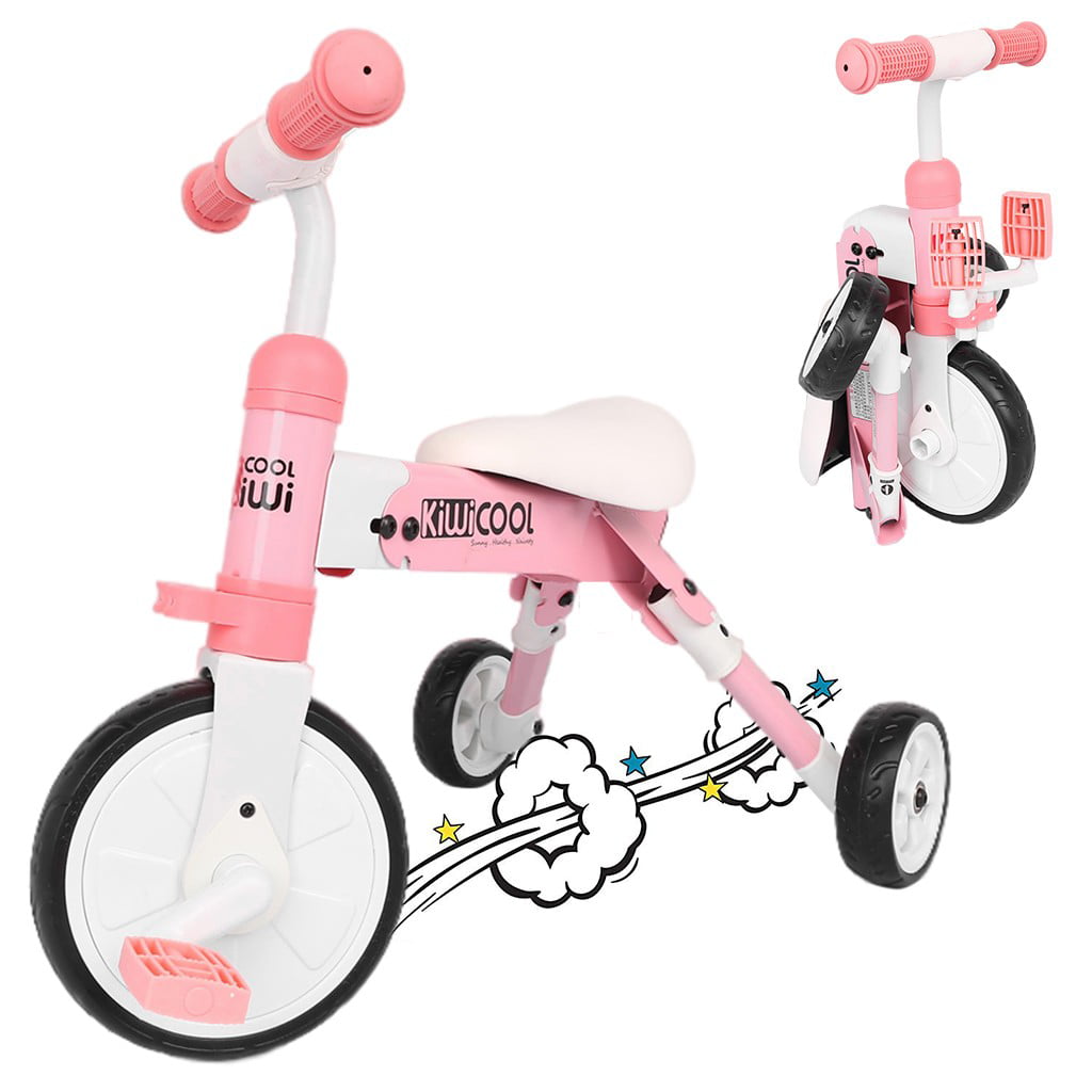 Details about   2 in 1 Kids Tricycles For 2-4 Years Old Kids Toddler 3 Wheels Folding Bike Trike 