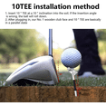 thumbnail image 2 of 10pcs Golf Tees For Golf Lovers Beginners, Professional Plastic Golf Tees, 10 Degree Oblique Insertion Golf Tee Flight-path Golf Tees, 2 of 5