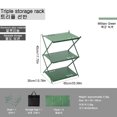 thumbnail image 3 of Estante De Tres Niveles Estante para acampar, placa de empalme, mesa para acampar con bolsa de almacenamiento, equipo para exteriores Wdftyju Para Estrenar, 3 of 3