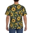 thumbnail image 3 of Qekee Sunflowers Classic Fit T-Shirt Men's Shirt Men's Tight Short Sleeves for Exercise, Running, Mountaineering - Sunflowers, 3 of 9