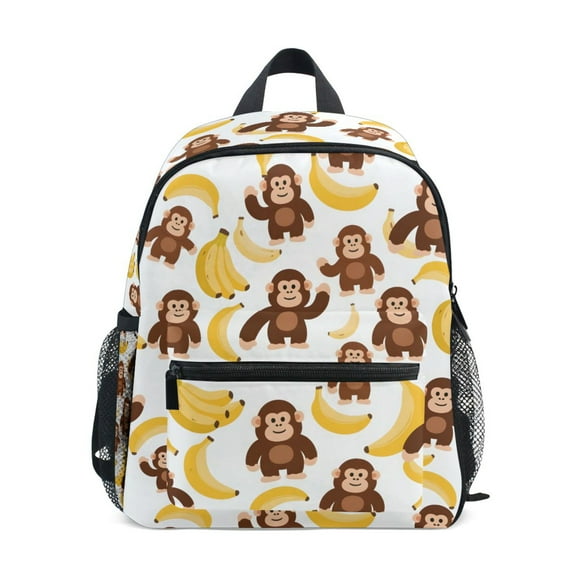 ALAZA Cartoon Monkey Bananas Cute School Backpack Small Bookbag Mini Bags