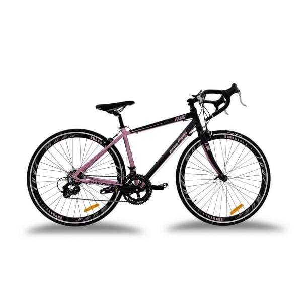 Bicicleta De Ruta Monk Flug Rodada 700 Negro rosa Bodega Aurrera