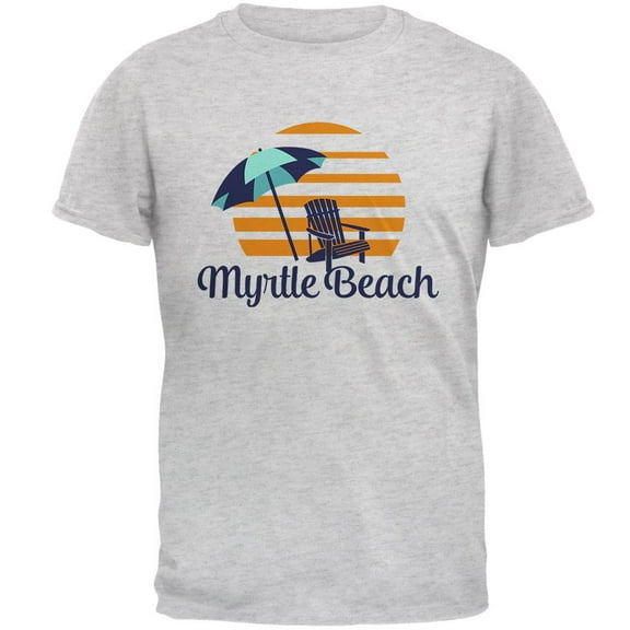 Summer Sun Sunset Myrtle Beach Mens T Shirt Light Heather Grey 2XL