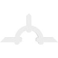 thumbnail image 2 of 48"W x 24"H x 2"D x 4"F, 12/12 Pitch, Ericson Architectural Grade PVC Gable Bracket, 2 of 8