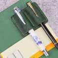 thumbnail image 3 of Handmade Faux Leather Pen Holder Double Pen Loop Book Practical Pen Organizer Hand Stitched Pen Storage Clip, 3 of 7