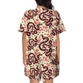 thumbnail image 3 of Naloa Snake Women's Short-Sleeved Pajama Set, Loungewear, Summer pajamas, Breathable Cozy - Medium, 3 of 9