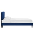 thumbnail image 2 of Modway Leah Chevron Tufted Velvet Queen Platform Bed in Navy Finish, 2 of 8