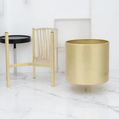 Niceauty 1Set Nordic Style Gold Iron Plant Stand with Tabletop Flowerpot Holder for Garden