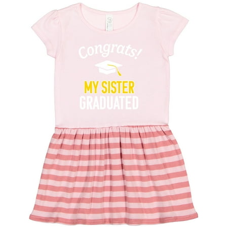 

Inktastic Congrats! My Sister Graduated with Cap Gift Toddler Girl Dress