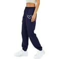 thumbnail image 6 of successthop Gym Sweatpants Women Fleece Drawstring Sportpants ELastic Heart Printed Joggers Low Rise Trousers, 6 of 7