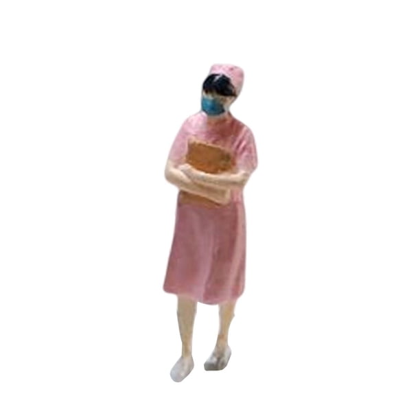 Figura pintada a mano de 1/64 s, escultura de pequeña, decoración de escritorio, estatua de enfermera pequeña, je en miniatura, , con con Macarena la figura de la gente