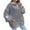 Gray, variant on AherBiu Fleece Jackets for Women Sherpa Plush Zip up Collared Thermal Warm Coats Winter Outwear