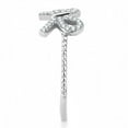 thumbnail image 4 of Luxe Jewelry Designs Women's Stainless Steel Bow Shaped Ring with Cubic Zirconia - Size 9 (Pack of, 4 of 4