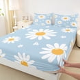 thumbnail image 3 of Homewish Kids Children Floral Daisy Full Size Sheets 4-Piece,Rustic Chic Flowers Breathable Bed Sheets,Spring Garden Lightweight Sheet Sets,Breathable Home Decor, 3 of 7
