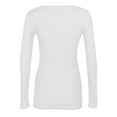 thumbnail image 4 of BDPORKAS Womens Long Sleeve Stretch Crewneck Ribbed T-Shirt Fitted Casual Basic Tops, 4 of 5