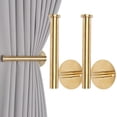 thumbnail image 1 of shiyou-Groleca 2 Pack Rideaux Adhésifs Sans Perçage, Attaches de Rideaux, Support de Rideaux en Métal (2, Or), 1 of 4