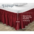 thumbnail image 5 of SGI Bedding 9 Inch Wrap Around Bed Skirt | Microfiber Bed Skirt | Fade Resistant, Wrinkle Free, Anti-static, Decorative, Extra Storage Space, Clutter-Free | Queen, Burgundy, 5 of 8
