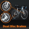 thumbnail image 4 of Gravel Bike Eurobike XC580 Road Bike Mens 54cm Frame Bicycle 700C*35C Wheels Commuter Bicycles Large Adult Silver-blue, 4 of 8