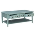 thumbnail image 6 of Powell Sadie 3-Drawer Coffee Table with Shelf, Teal, 6 of 10