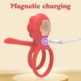 thumbnail image 2 of Vibrating Penis Ring with Wireless Remote Control 9 Vibrations Red, 2 of 4