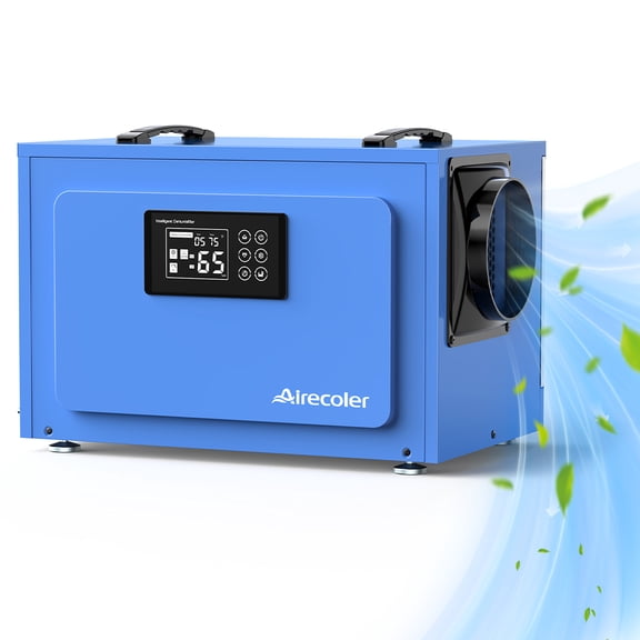 Airecoler 125 Pints Commercial Dehumidifier with Pump for Crawl Space & Basement, Auto Defrost, Memory Starting, Continuous Drain, Covers up to 6,000 sq ft