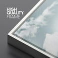 thumbnail image 4 of PixonSign Framed Canvas Print Wall Art Mountain Peaks Rise Into Clouds Nature Wilderness Photography Modern Art Bohemian Scenic Relax/Calm Blue Cool for Living Room, Bedroom, Office - 24"x36" White, 4 of 5