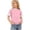 Pink, variant on XEGLSBU Girls Shirts Girls Striped Print Short Sleeve T Shirt Casual Comfortable Blend Tee for Everyday Play and Schools Pink Size 6-7 Years