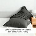 thumbnail image 5 of Kelnaro 2 Pack Microfiber Pillow Shams - Ultra Soft Breathable 20"x30" Sham Covers with Envelope Closure - Queen Size - Dark Grey, 5 of 5
