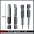 thumbnail image 4 of Ensemble de 11 Bits Star Résistants au Tassage, Acier S2, T7 - T40 Bits de Sécurité Torx Ensemble de 11 Bits Torx Ensemble de 11 Bits Torx, 4 of 5