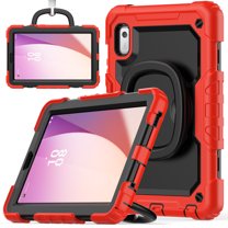 Case for Lenovo Tab M9 9.0 inch 2023 Released TB-310FU, 360 Rotating Stand Handle Pencil Holder Shoulder Strap Heavy Duty Shockproof Cover, Red