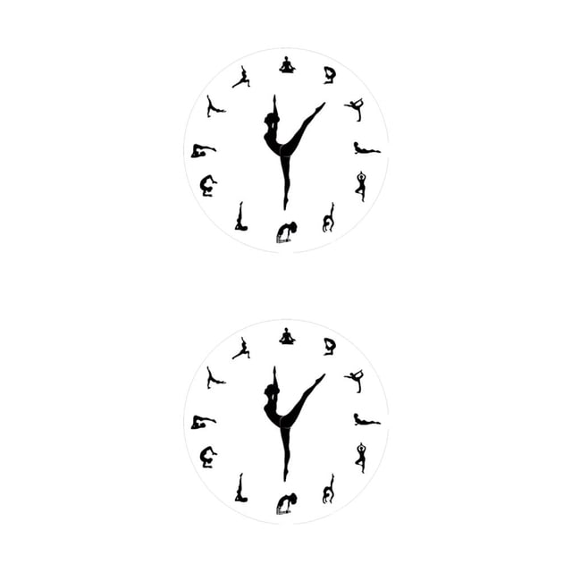 Guardoinrt Round Music Keyboard Wall Clock Unique Style And Silent Operation For Any Room Elegant Piano Key Clock ABS Timeless Ballet 6 2Set