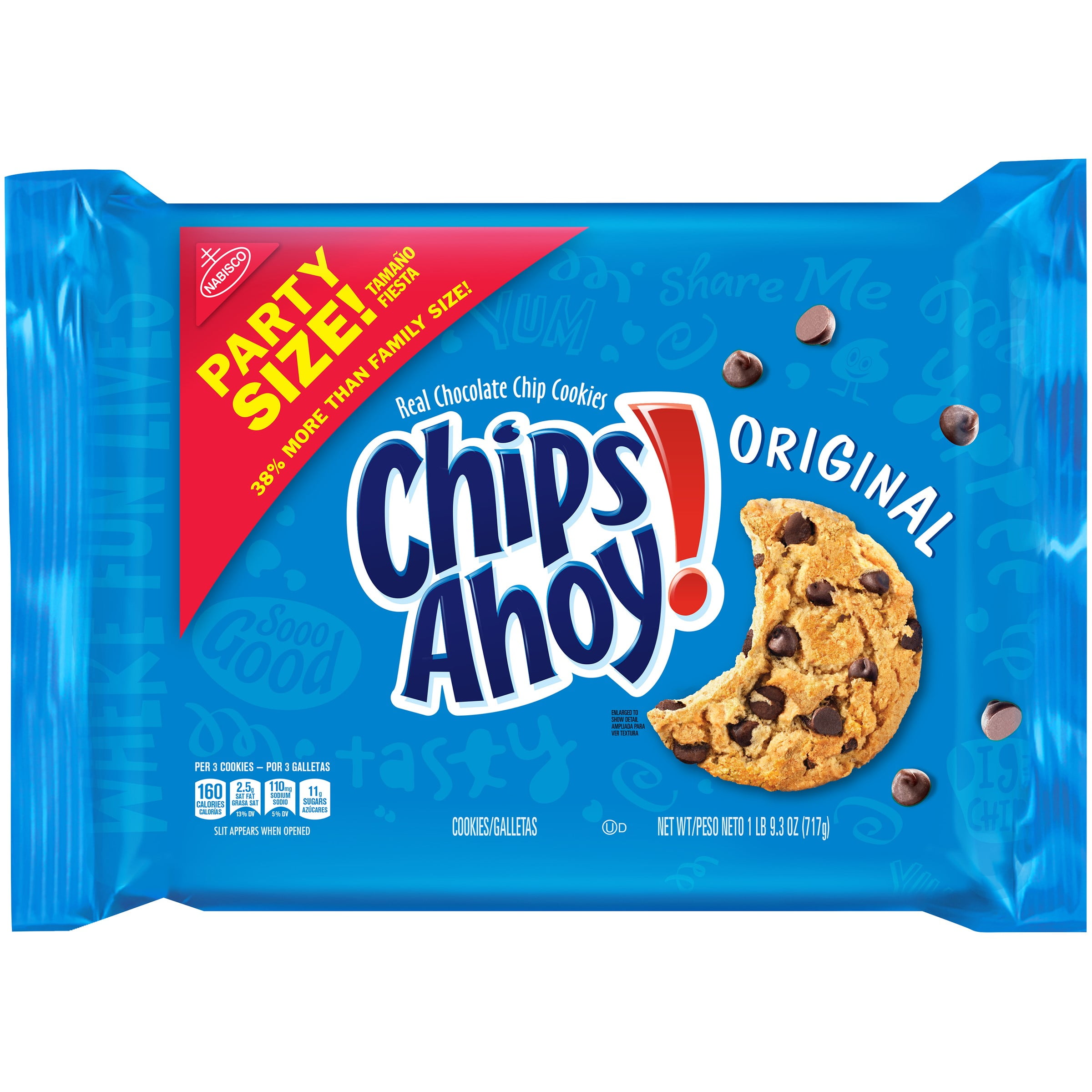 CHIPS AHOY! Original Chocolate Chip Cookies, Party Size, 25.3 oz
