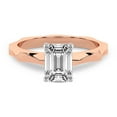 thumbnail image 2 of IGI Certified 2 Carat Emerald Shape Lab Grown Diamond Engagement Ring | 14K Rose Gold | Magnolia Texture Solitaire Diamond Ring | FG-VS1-VS2 Quality Friendly Diamonds, 2 of 5