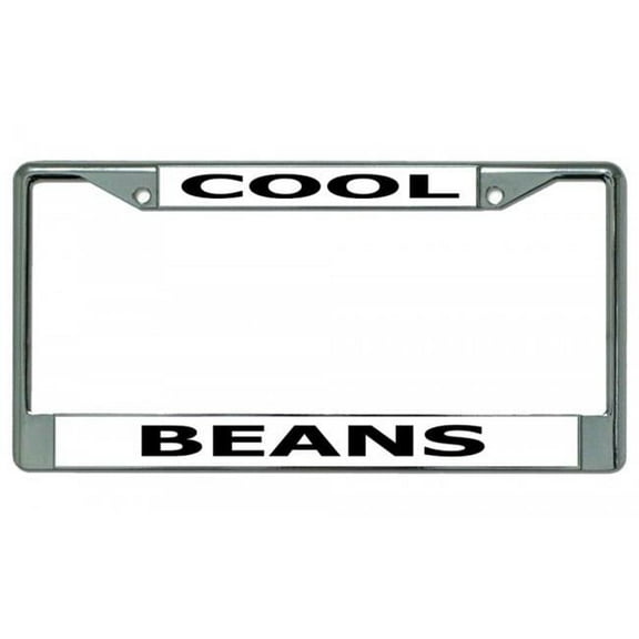 Cool Beans Chrome License Plate Frame