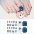 thumbnail image 1 of 22Pcs/Sheet Removable Toe Nail Fake Nail Art Fake Nails French Nails Nail Mani Press Set, 1 of 8