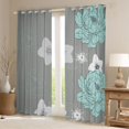 thumbnail image 2 of Manfei Retro Flower Blackout Curtains Set of 2 (52x84 Each),Vintage Floral Window Curtains,Gray Blue Curtains and Drapes For Men Women,Super Cozy Room Decor, 2 of 6