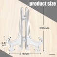 thumbnail image 4 of 30 Pieces Clear Plastic Plate Stand Holder 4 Inches Clear Plastic Plate Stands Easel Plate Holder Display Stand Picture Display Holder for Game Cards Rugby Basketball Football Stars Cards, 4 of 7