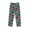 thumbnail image 2 of Vsdgher Colorful Carp Streamer Print Mens Pajama Pants Sleep & Lounge Pants, PJ Bottoms With elastic waistb and Pockets, 2 of 5