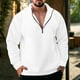 thumbnail image 1 of Sudaderas sin capucha para hombre, moda informal, con cremallera, manga larga, sudaderas deportivas, blusa para hombre, 1 of 6