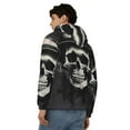 thumbnail image 4 of Honeii Magician Hat Skull Print Hoodies for Men, Pullover & Full Zip, Breathable Zip up Hoodie, Sweatshirt-3X-Large, 4 of 5