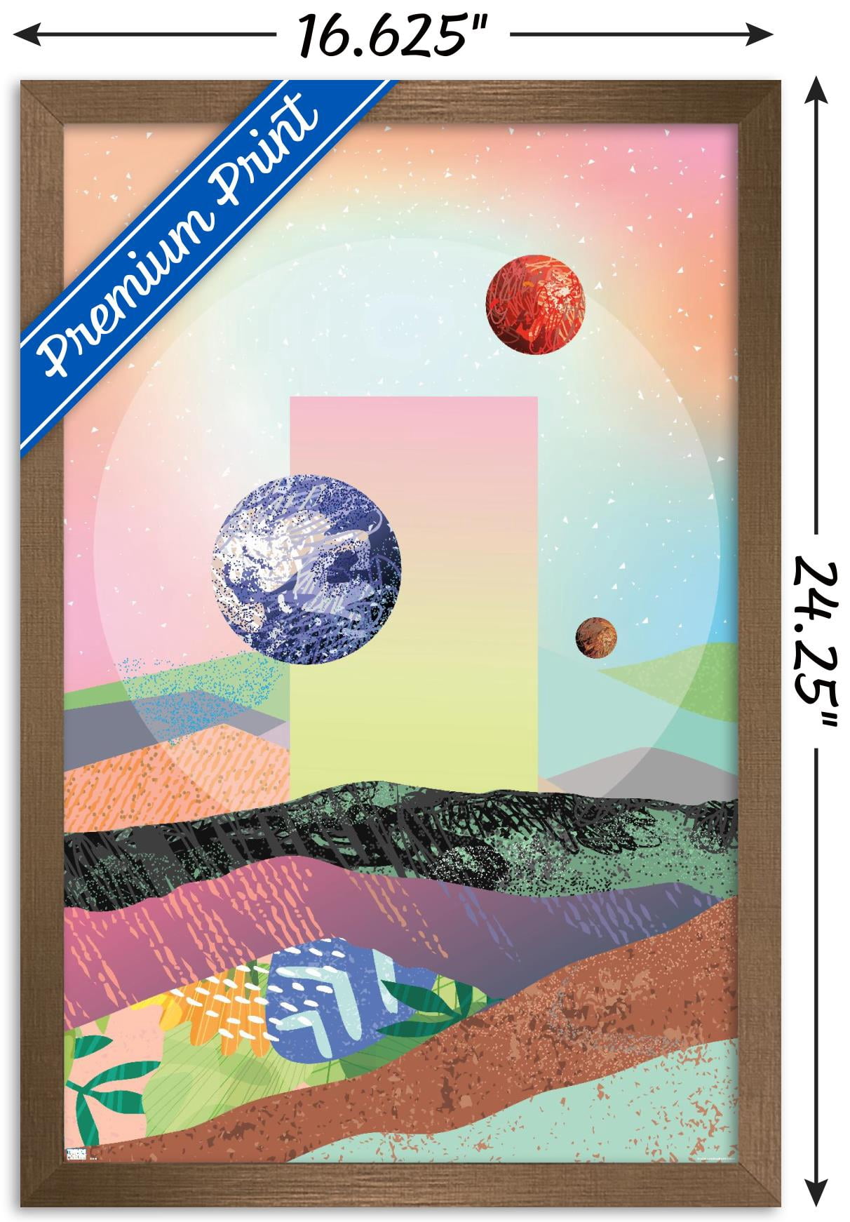 Abstract Space Wall Poster, 14.725" x 22.375" Framed